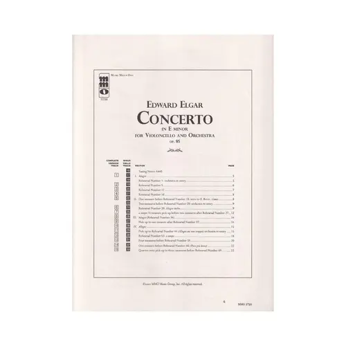 Cello Concerto In E Minor Op.85 - Music Minus One Cello