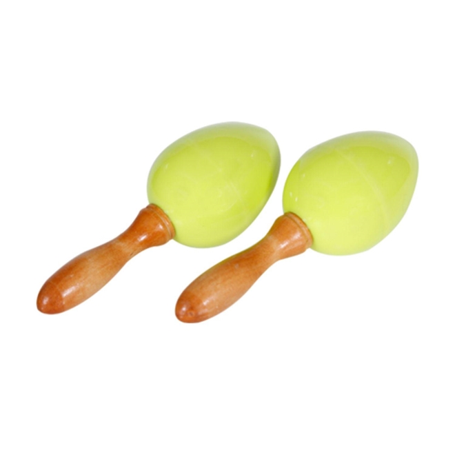 Maracas plástica Stagg EGGMA S/GR (par) com cabo Maracas plástica