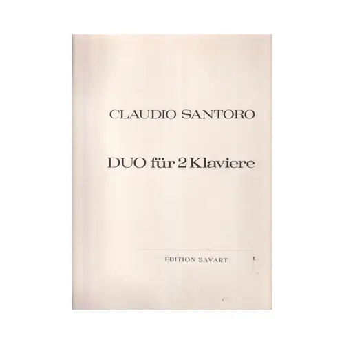 Duo Fur 2 Klaviere  (Edição Antiga)