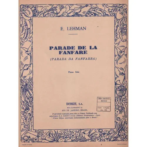 Parade Da La Fanfare  (Edição Antiga)