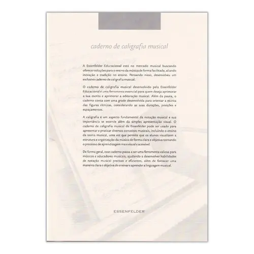 Caderno de caligrafia musical
