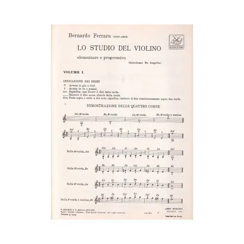 Lo Studio Del Violino - Vol.1