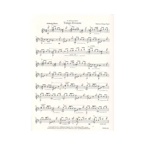 Tango errante for guitar