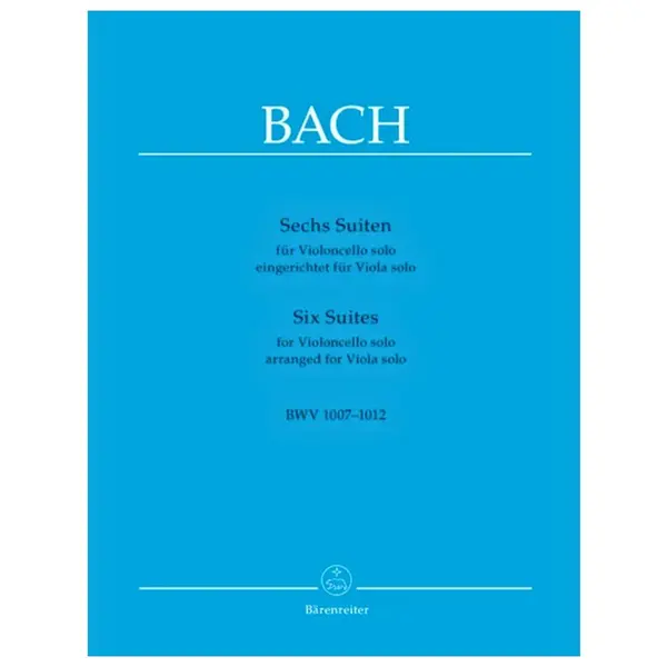 Six Suites for Violoncello solo BWV 1007-1012 arranged for viola solo