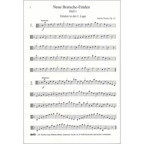 Neue Bratsche etuden heft 1 Op.15