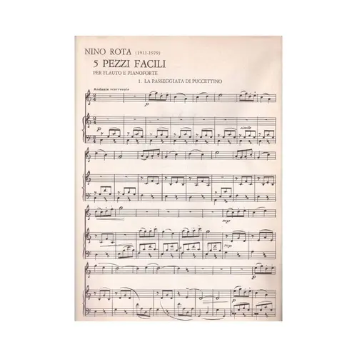 5 pezzi facili per flauto e pianoforte