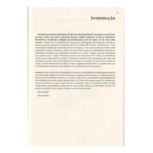 Compêndio de harmônicos - o contrabaixo completo