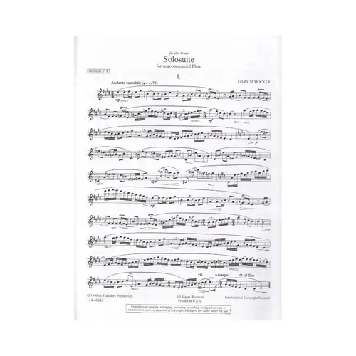 Solosuite For Uncaccompanied Flute