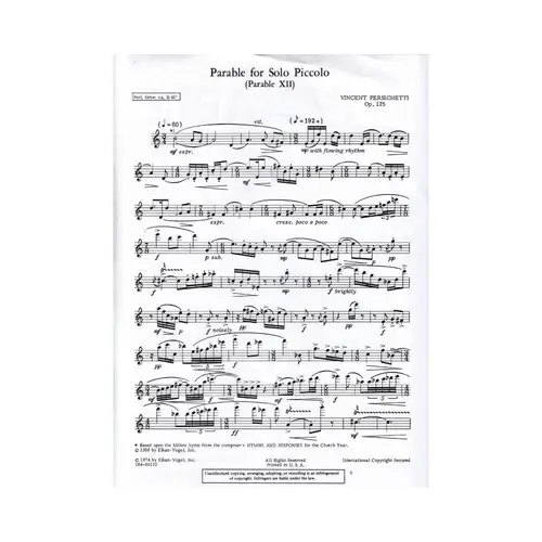 Parable For Solo Piccolo