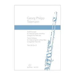 Twelve Fantasias for Viola da Gamba without Bass TWV 40:26–37 arranged for flute solo