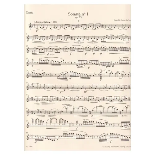 Sonata n.1 for Violin and Piano in D minor op. 75