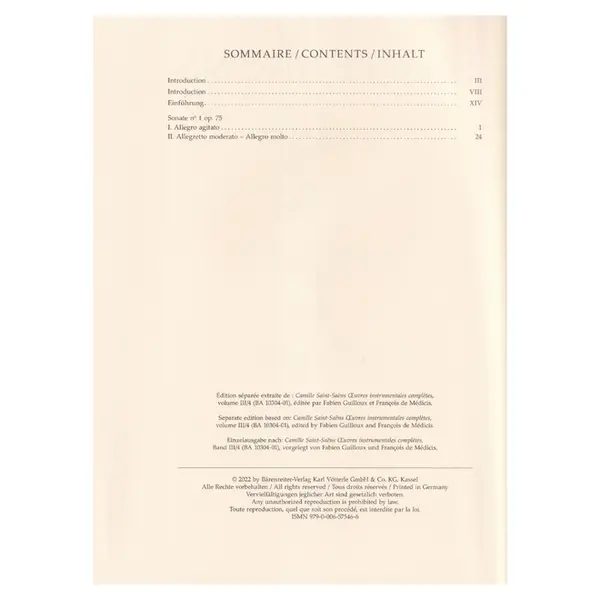 Sonata n.1 for Violin and Piano in D minor op. 75