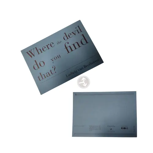 Cartão Postal Frase Beethoven: Where the devil...