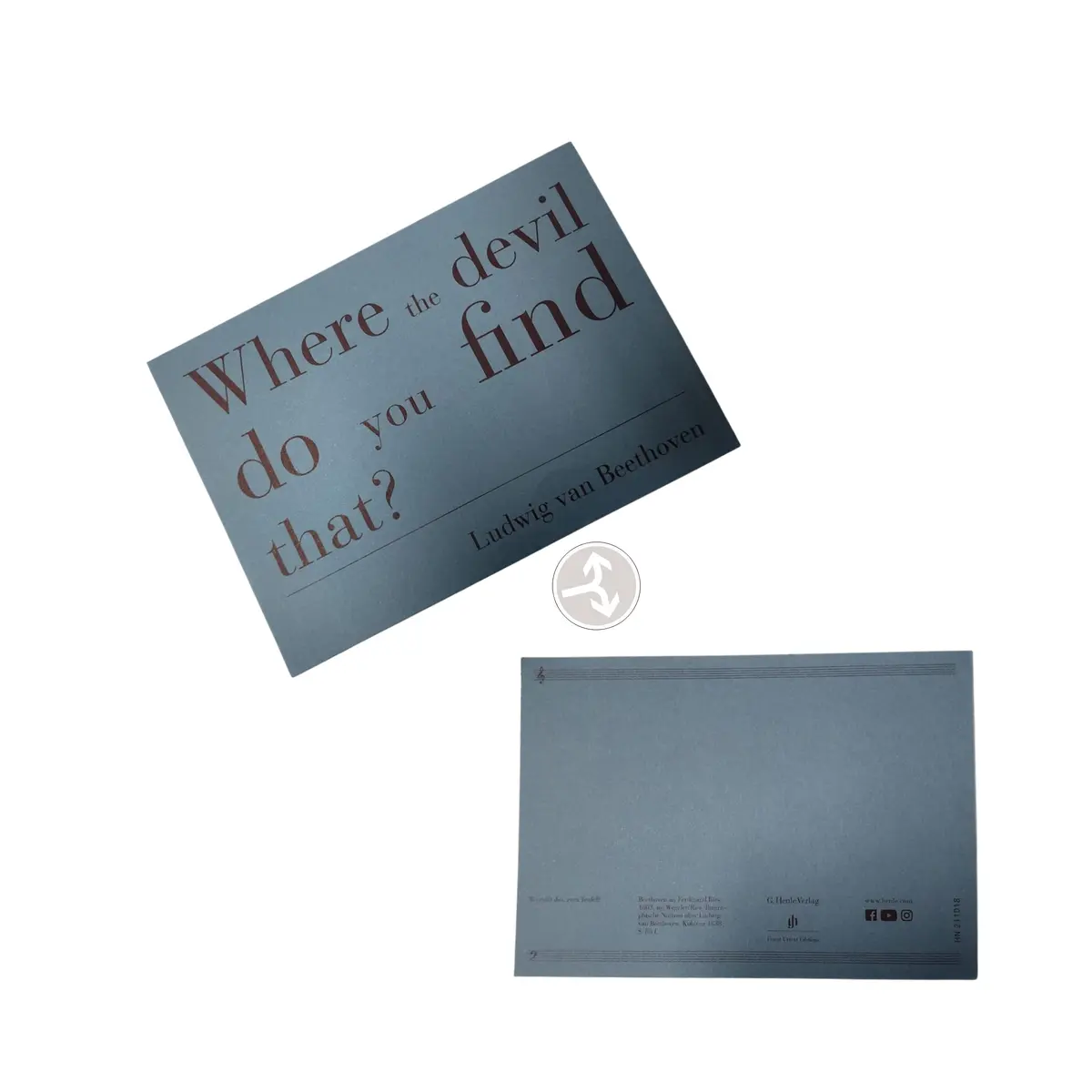 Cartão Postal Frase Beethoven: Where the devil...