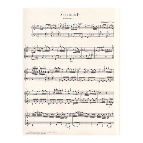 Piano Sonata F major Hob. XVI:23