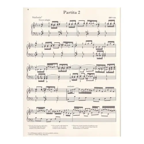Partita no. 2 c minor BWV 826