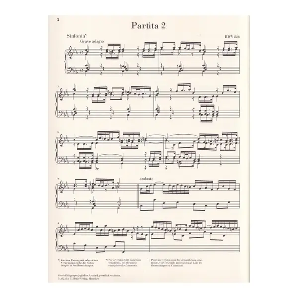 Partita no. 2 c minor BWV 826