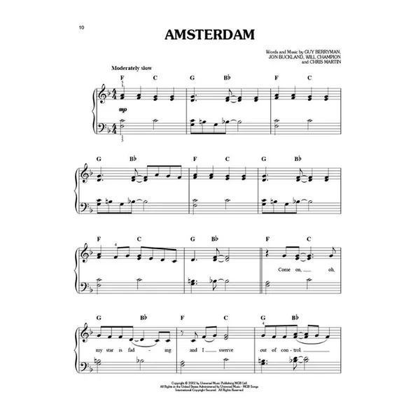 The Best of Coldplay for Easy Piano – Second Edition