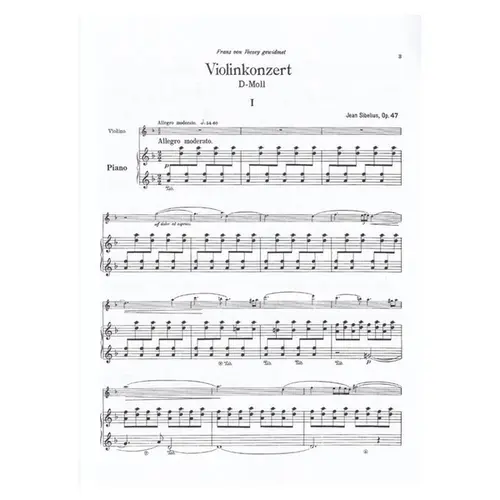Concerto in D Minor, Opus 47 for violin and piano