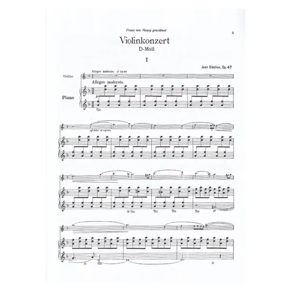 Concerto in D Minor, Opus 47 for violin and piano
