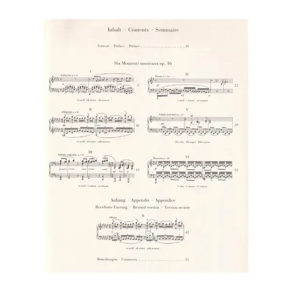 Six Moments musicaux op. 16