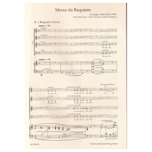 Messa de Requiem - vocal score
