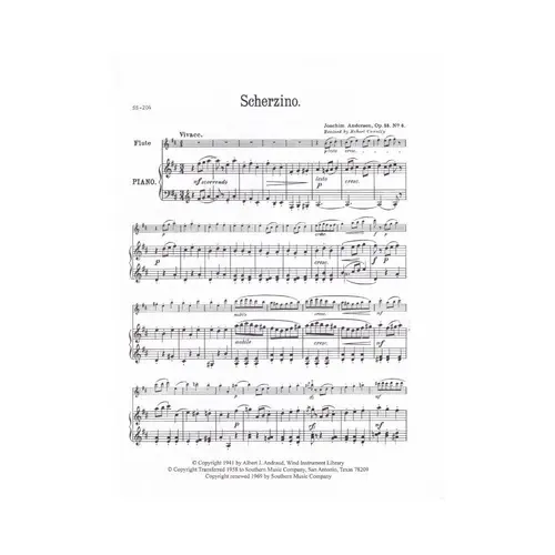 Scherzino Op.55 N.6 For Flute And Piano