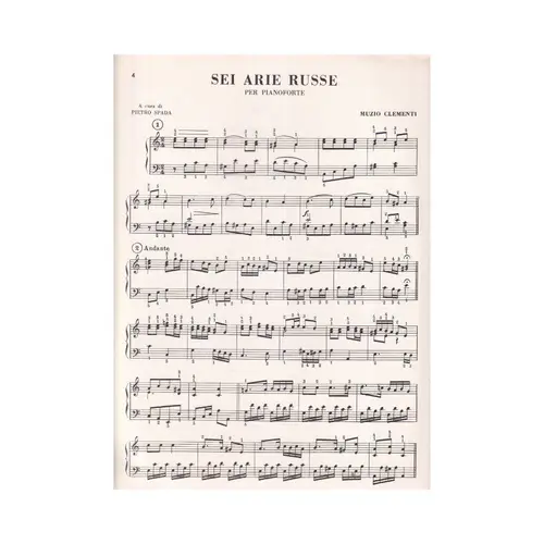 Sei Arie Russe e Tarantella per pianoforte