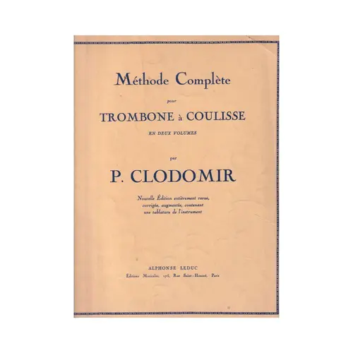 Methode Complete Pour Trombone - Vol.2  (Edição Antiga)