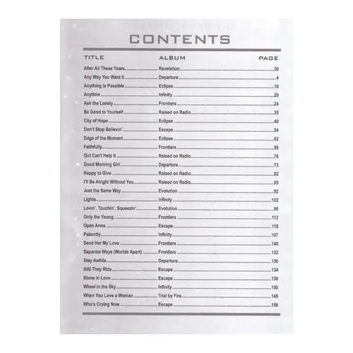 Journey: Piano Sheet Music Anthology