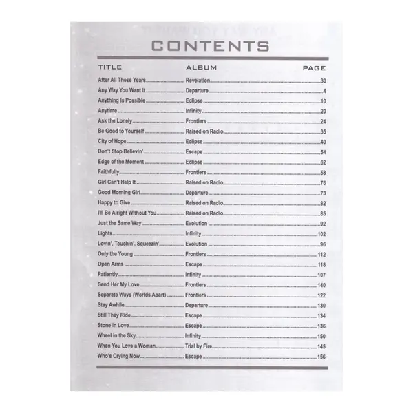 Journey: Piano Sheet Music Anthology