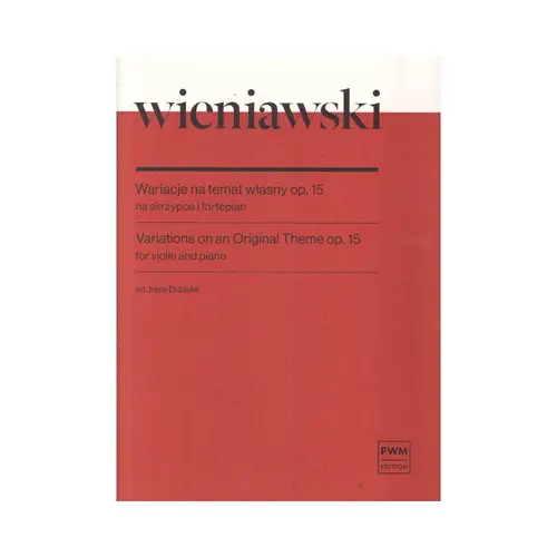 Variations On An Original Theme Op.15 For Violin And Piano