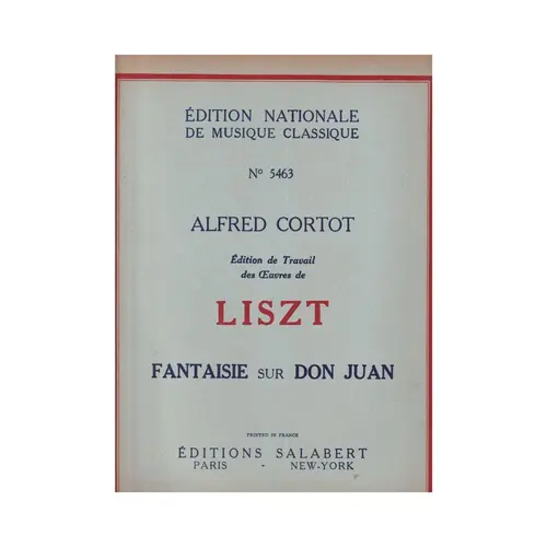 Fantaisie Sur Don Juan (Rev. Cortot)