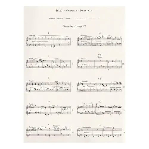Visions fugitives op. 22