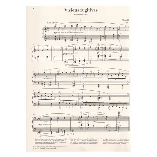 Visions fugitives op. 22