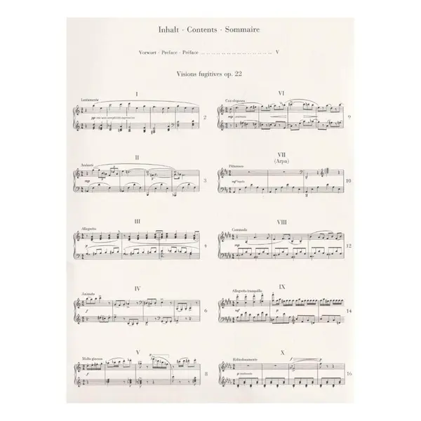 Visions fugitives op. 22