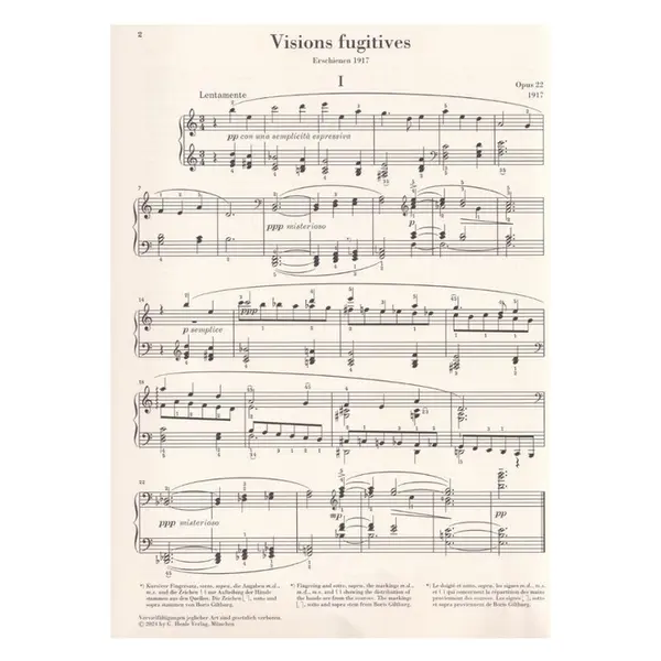 Visions fugitives op. 22