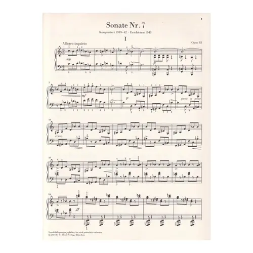 Piano Sonata no. 7 op. 83