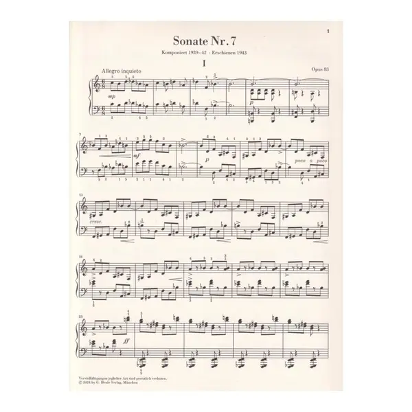 Piano Sonata no. 7 op. 83