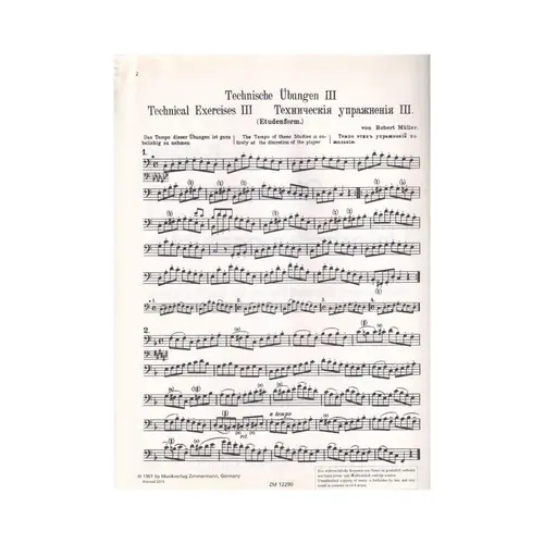 Technical Studies For Trombone Book.3