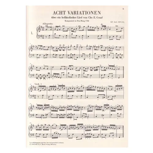 Variations for piano