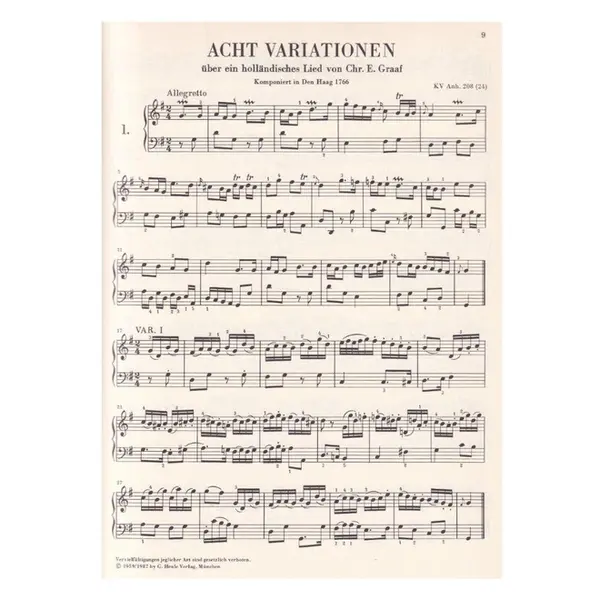 Variations for piano