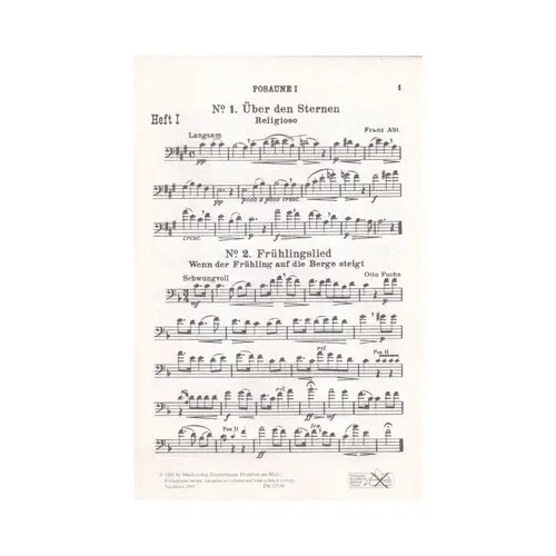 Quartette Fur 4 Pousaunen Vol.1 - Partes