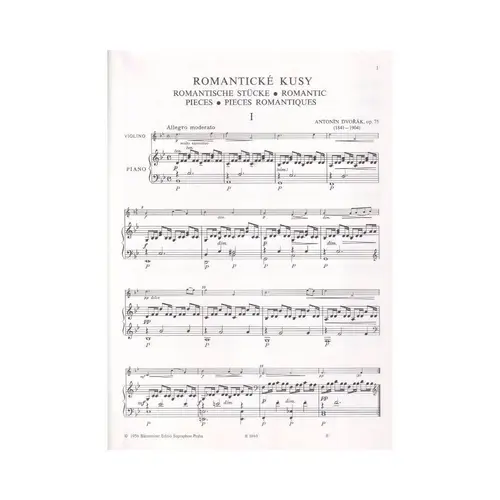 Romanticke Kusy (Peças Românticas)-Op.75