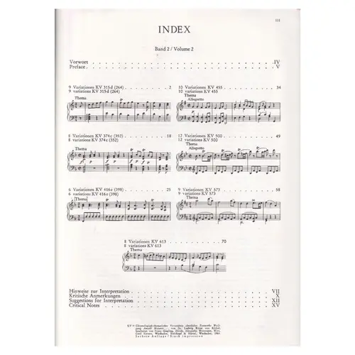 Variationen Fur Klavier - Vol.1