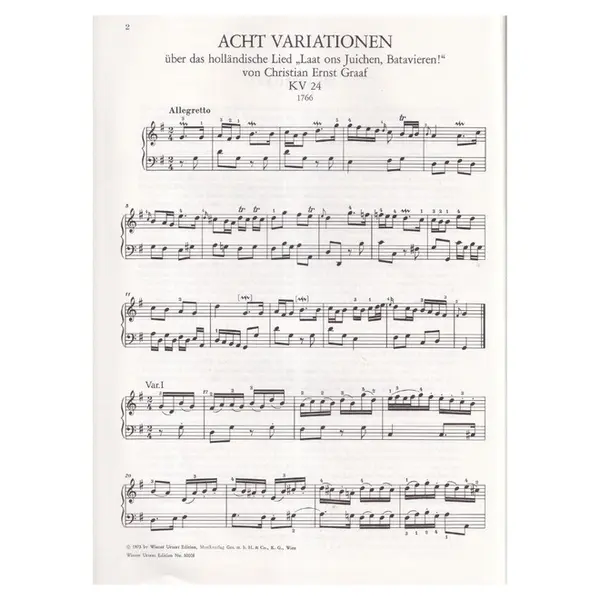Variationen Fur Klavier - Vol.1