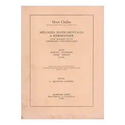Mélodies instrumentales a harmoniser n.17 -  Ravel - Quatuor a cordes