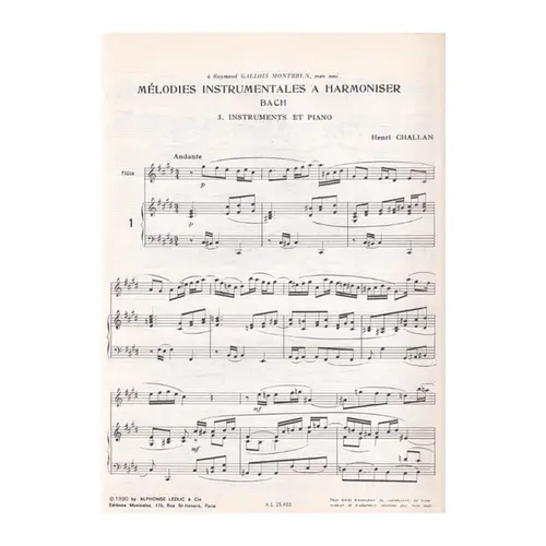 Mélodies instrumentales a harmoniser n.06 - Mozart
