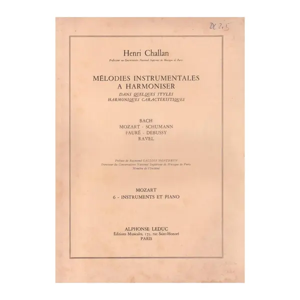 Mélodies instrumentales a harmoniser n.06 - Mozart
