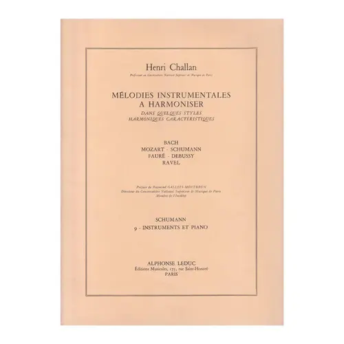 Mélodies instrumentales a harmoniser n.09 - Schumann